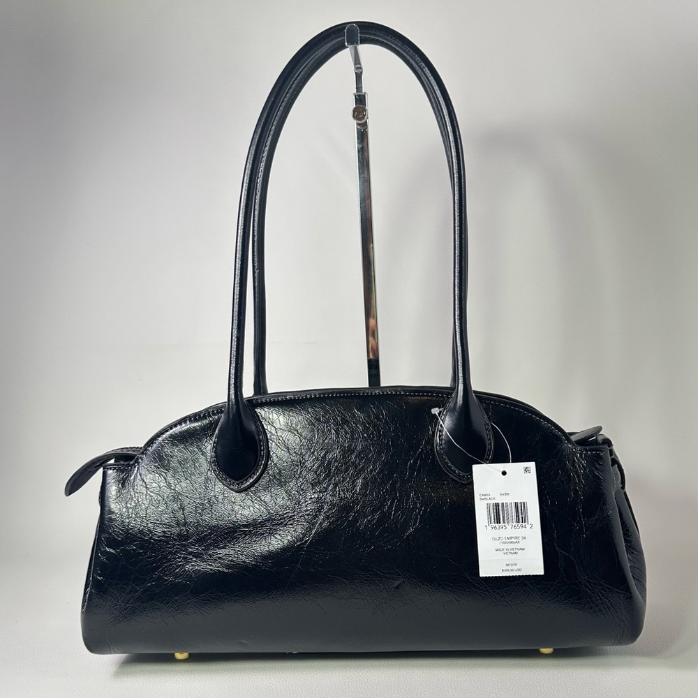 NEW/NWT Women’s Coach Empire Carryall Bag 34 Satchel Glazed Black - Picture 3 of 13